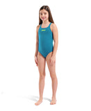 Arena Girls' Team Swimsuit Challenge Solid – Turkis/Lyseblå