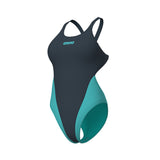 Arena Women's Team Swimsuit Swim Tech Solid – Sort/Lyseblå