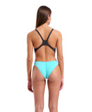 Arena Women's Team Swimsuit Swim Tech Solid – Sort/Lyseblå