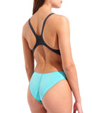 Arena Women's Team Swimsuit Swim Tech Solid – Sort/Lyseblå