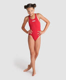 Arena Pige Team Badedragt Tech Solid – Red/White