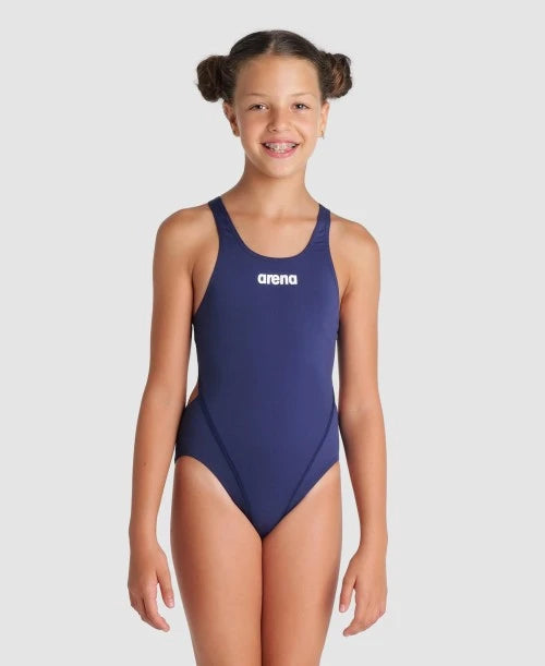 Arena Pige Team Badedragt Tech Solid – Navy/White