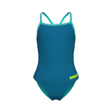 Arena Girls' Team Swimsuit Challenge Solid – Turkis/Mørkeblå