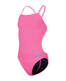 GIRL'S TEAM SWIMSUIT CHALLENGE SOLID SHOCKING PINK