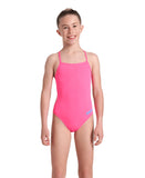 GIRL'S TEAM SWIMSUIT CHALLENGE SOLID SHOCKING PINK