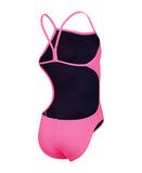 GIRL'S TEAM SWIMSUIT CHALLENGE SOLID SHOCKING PINK