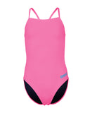 GIRL'S TEAM SWIMSUIT CHALLENGE SOLID SHOCKING PINK