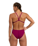 WOMEN'S TEAM SWIMSUIT CHALLENGE SOLID - DARK RED