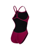 WOMEN'S TEAM SWIMSUIT CHALLENGE SOLID - DARK RED