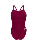 WOMEN'S TEAM SWIMSUIT CHALLENGE SOLID - DARK RED