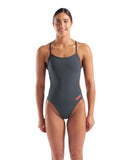 WOMEN'S TEAM SWIMSUIT CHALLENGE SOLID ASPHALT