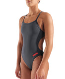 WOMEN'S TEAM SWIMSUIT CHALLENGE SOLID ASPHALT