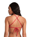 WOMEN’S TEAM SWIM TOP TIE BACK SOLID - RED