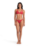 WOMEN’S TEAM SWIM TOP TIE BACK SOLID - RED