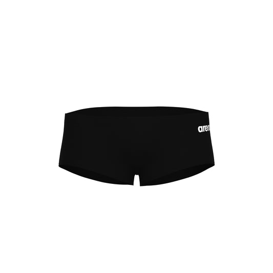 ARENA MEN'S TEAM SWIM LOW WAIST SHORT SOLID BLACK-WHITE