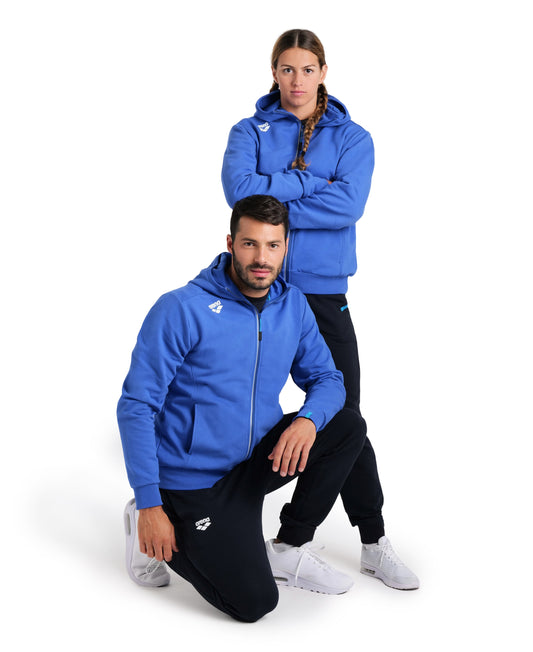 TEAM HOODED JACKET PANEL ROYAL