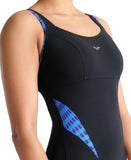 Bodylift badedragt til kvinder – Cloe Strap Back, sort/multi