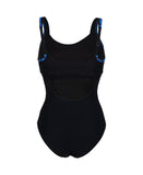 Bodylift badedragt til kvinder – Cloe Strap Back, sort/multi
