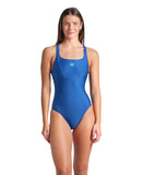 WOMEN'S ARENA SOLID SWIMSUIT CONTROL PRO BACK DUSTY BLUE