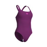WOMEN'S ARENA SOLID SWIMSUIT CONTROL PRO BACK PURPLE WINE