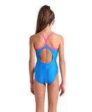 GIRL'S ARENA SWIMSUIT LIGHT DROP SOLID BLUE CHINA