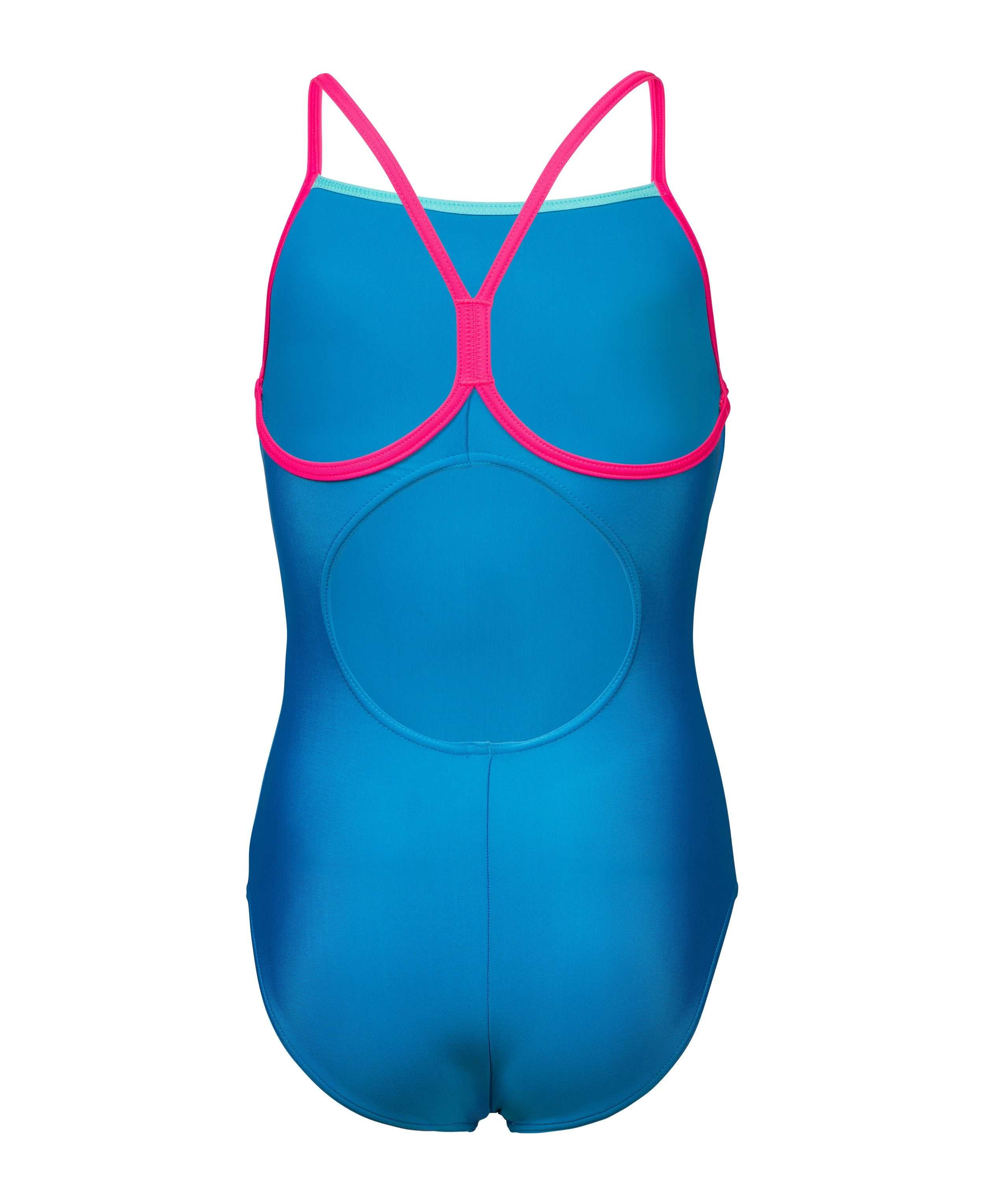 GIRL'S ARENA SWIMSUIT LIGHT DROP SOLID BLUE CHINA
