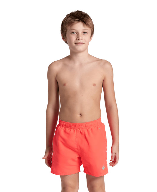 BOYS' BEACH BOXER SOLID - FLUO RED