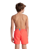 BOYS' BEACH BOXER SOLID - FLUO RED