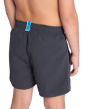 BOYS' BEACH BOXER SOLID - ASPHALT-WATER