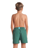 BOYS' BEACH BOXER SOLID - DRAK GREEN