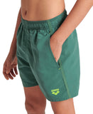 BOYS' BEACH BOXER SOLID - DRAK GREEN