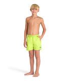 BOYS' BEACH BOXER SOLID R - NEON YELLOW