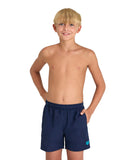 BOYS' BEACH BOXER SOLID - Navy Turquoise