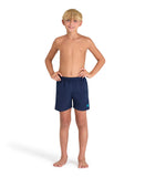 BOYS' BEACH BOXER SOLID - Navy Turquoise