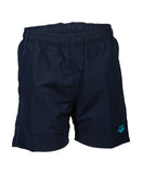 BOYS' BEACH BOXER SOLID - Navy Turquoise