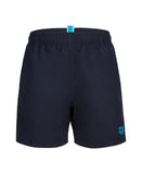 BOYS' BEACH BOXER SOLID R NAVY-TURQUOISE
