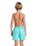 BOYS' BEACH BOXER SOLID R - TURKIS