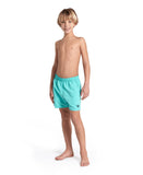 BOYS' BEACH BOXER SOLID R - TURKIS