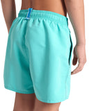BOYS' BEACH BOXER SOLID R - TURKIS