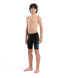 Arena Logo Print Swim Jammer Dreng – Sort/Turkis