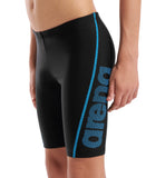 Arena Logo Print Swim Jammer Dreng – Sort/Turkis