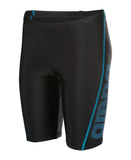 Arena Logo Print Swim Jammer Dreng – Sort/Turkis