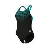 WOMEN'S ARENA KIKKO V SWIMSUIT V BACK GRAPHIC BLACK