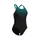 WOMEN'S ARENA KIKKO V SWIMSUIT V BACK GRAPHIC BLACK