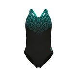 WOMEN'S ARENA KIKKO V SWIMSUIT V BACK GRAPHIC BLACK