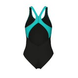WOMEN'S ARENA KIKKO V SWIMSUIT V BACK GRAPHIC BLACK