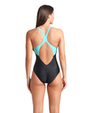 WOMEN'S ARENA KIKKO V SWIMSUIT V BACK GRAPHIC BLACK