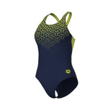 WOMEN'S ARENA KIKKO V SWIMSUIT V BACK GRAPHIC - NAVY