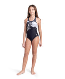 ARENA LOGO KIKKO SWIMSUIT SWIM PRO BACK - BLACK/GERY