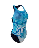 WOMEN'S ARENA SEAFLOOR SWIMSUIT Y BACK - SEA BLUE